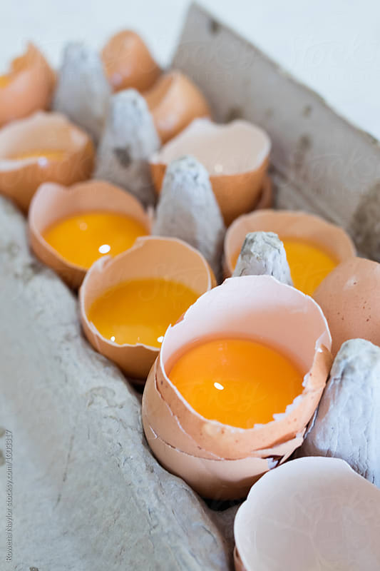 Egg yolks in shell