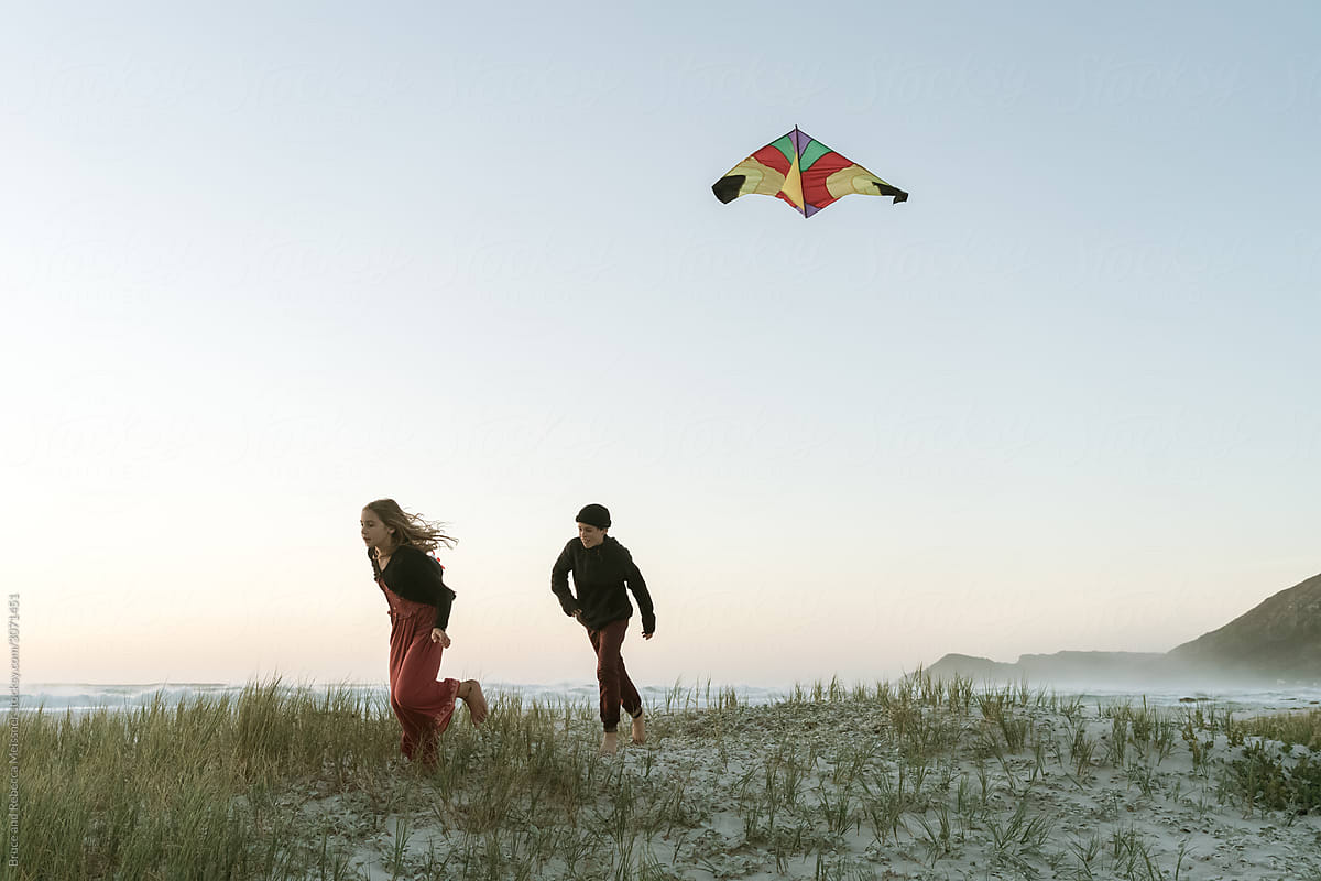 Flying a kite