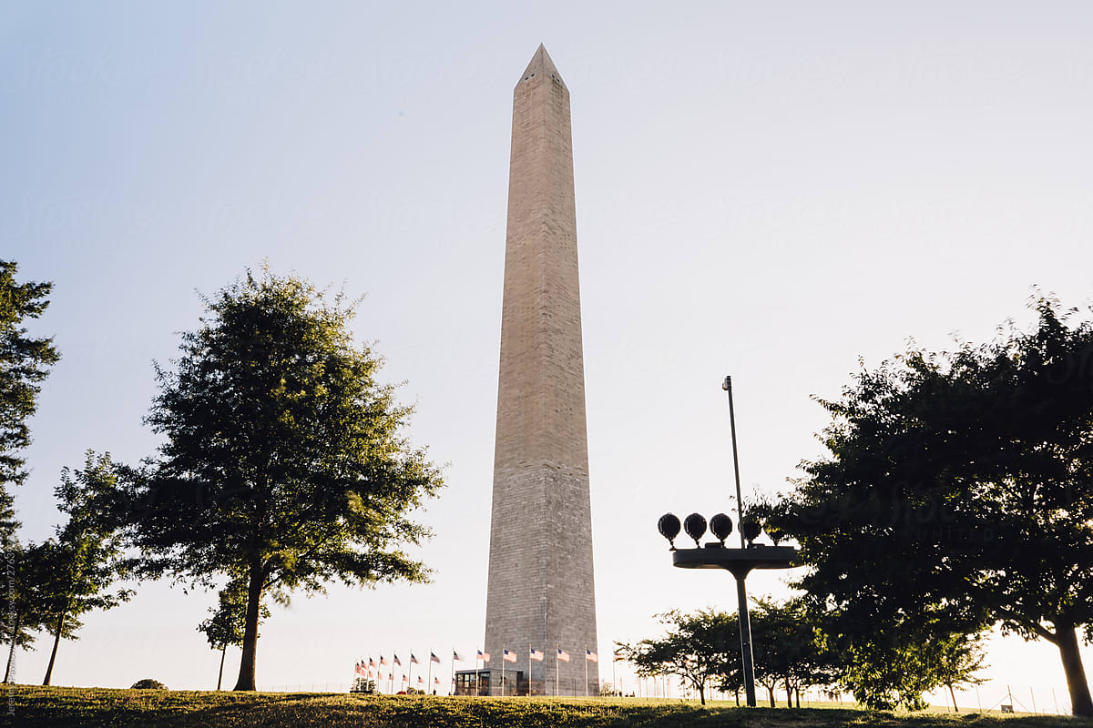 Washington Monument Stock Photo.