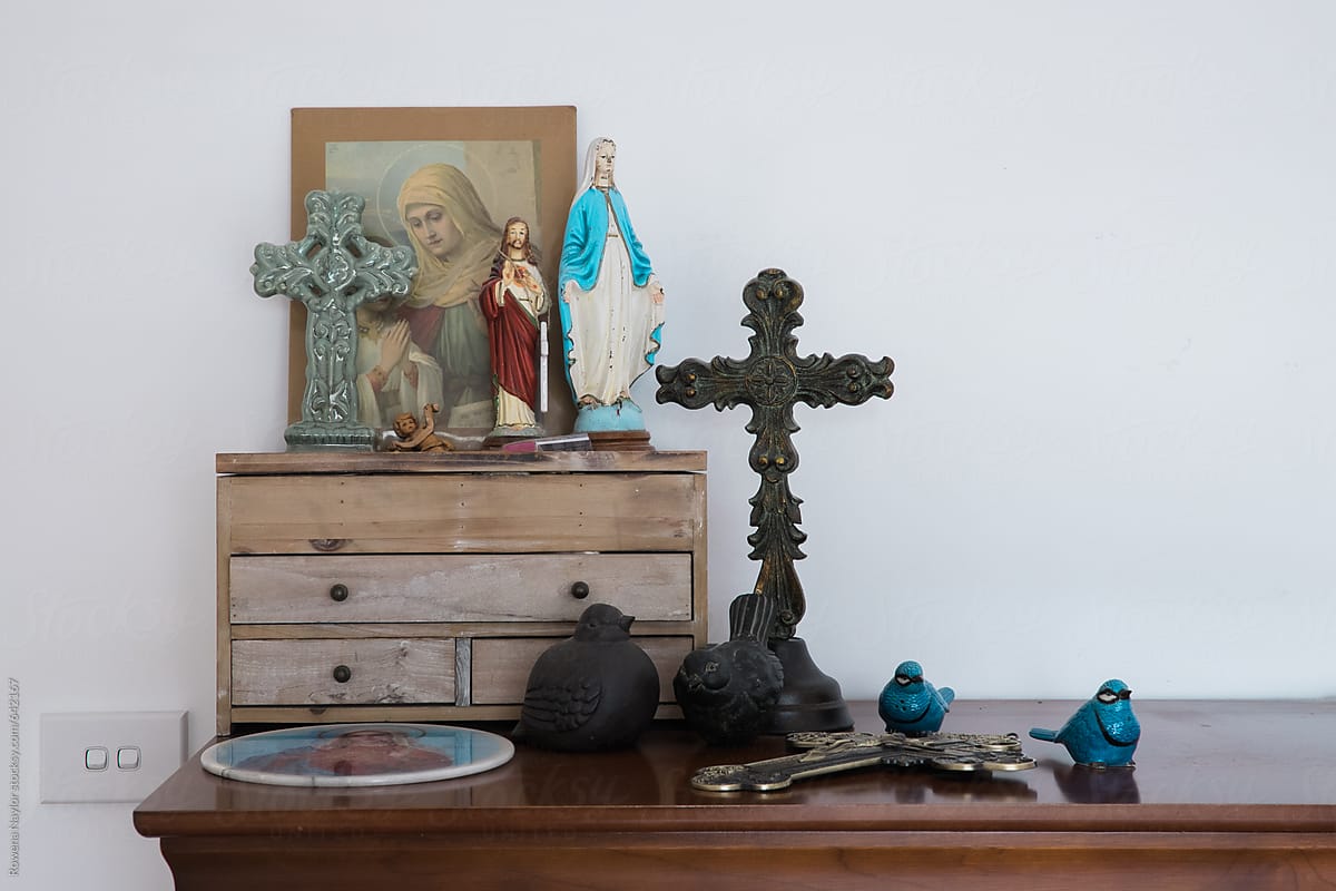 Quirky collection of Religious Catholic statues