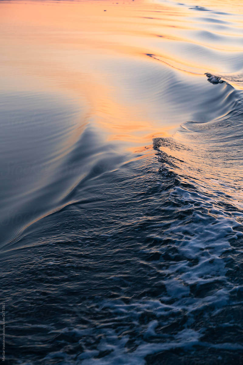 Sun Reflections on Waves at Sunset