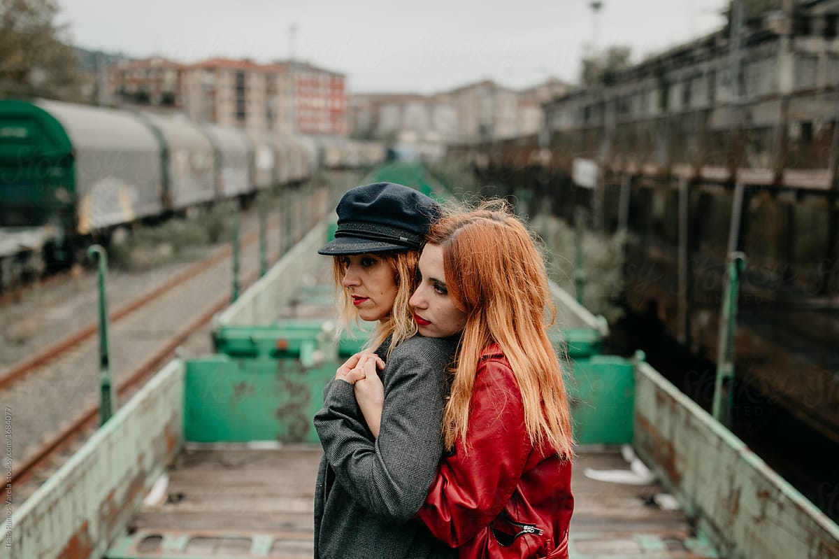 «beautiful Lesbian Couple Shoot On An Abandoned Railway Del
