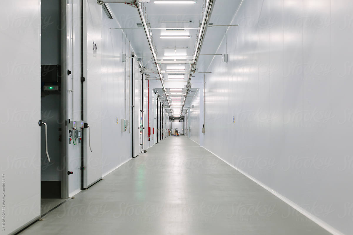 Industrial corridor with doors