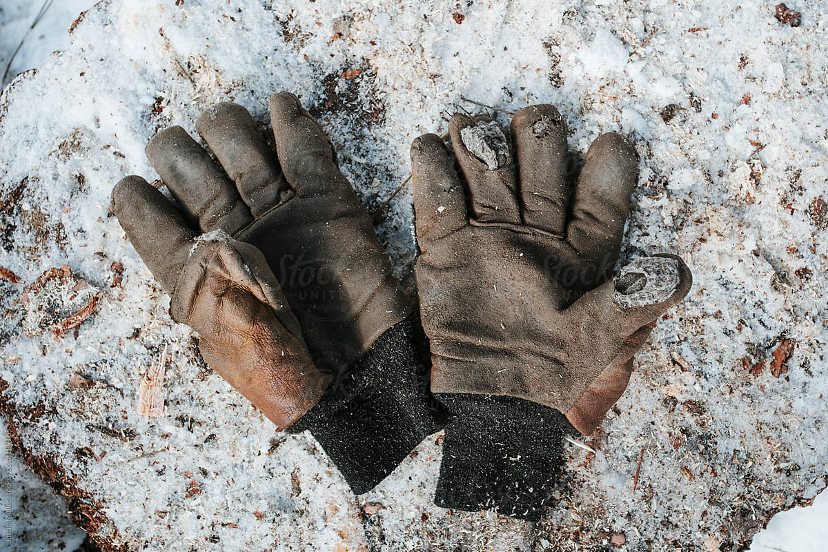 An Old Pair Of Worn Out Work Gloves By Justin Mullet Stocksy United