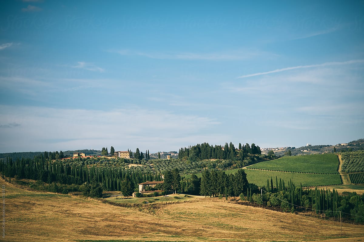 Italy countryside landscape, Landscape in tuscany