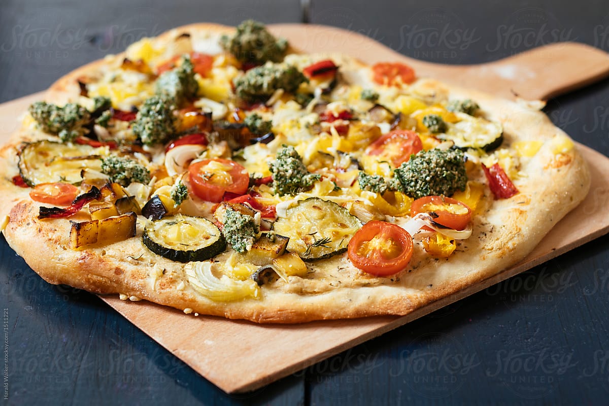 Home made vegan pizza