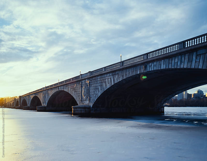 Memorial Bridge and Frozen Potomac River