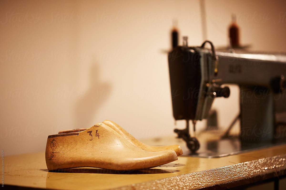 Shoe prototype in workshop