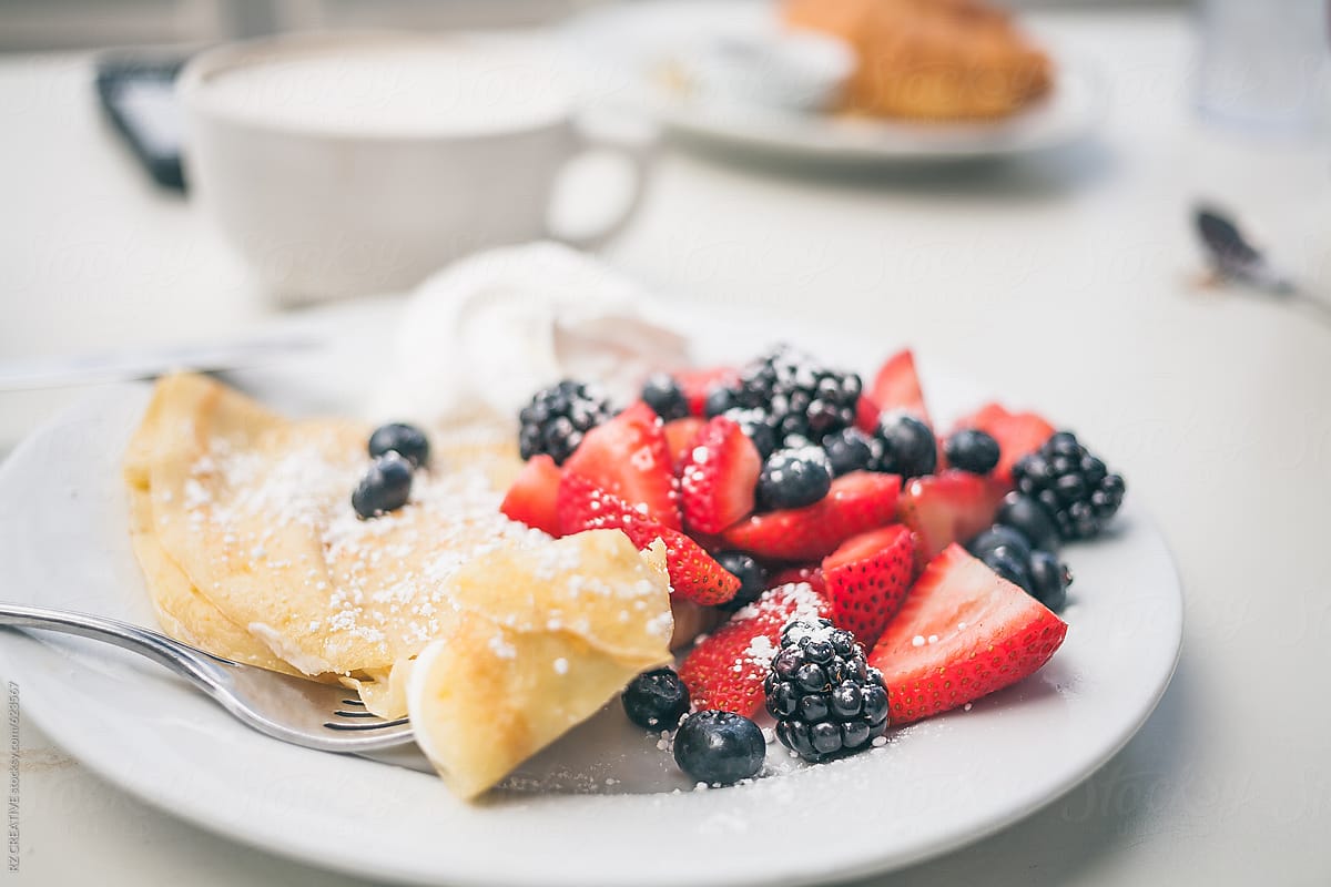 Crepes with berries.
