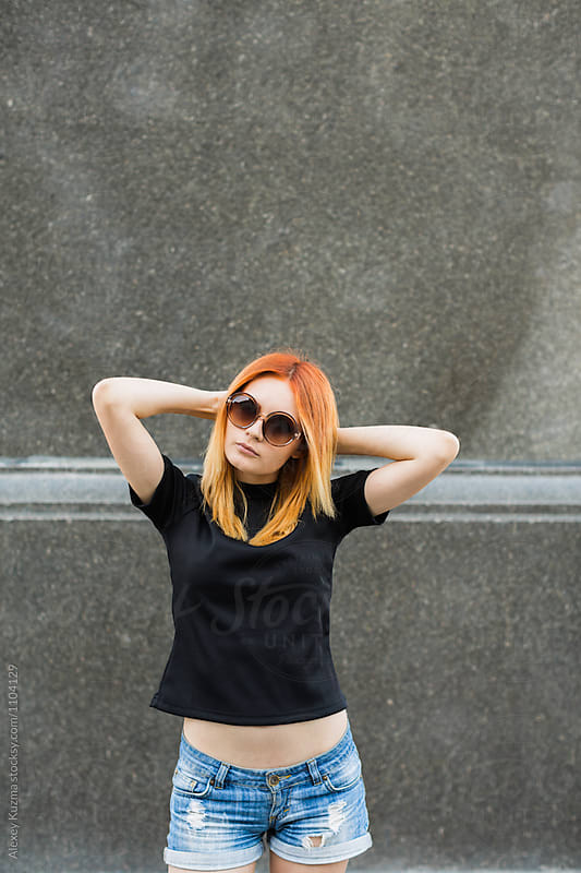 cool young woman with Red  Hair