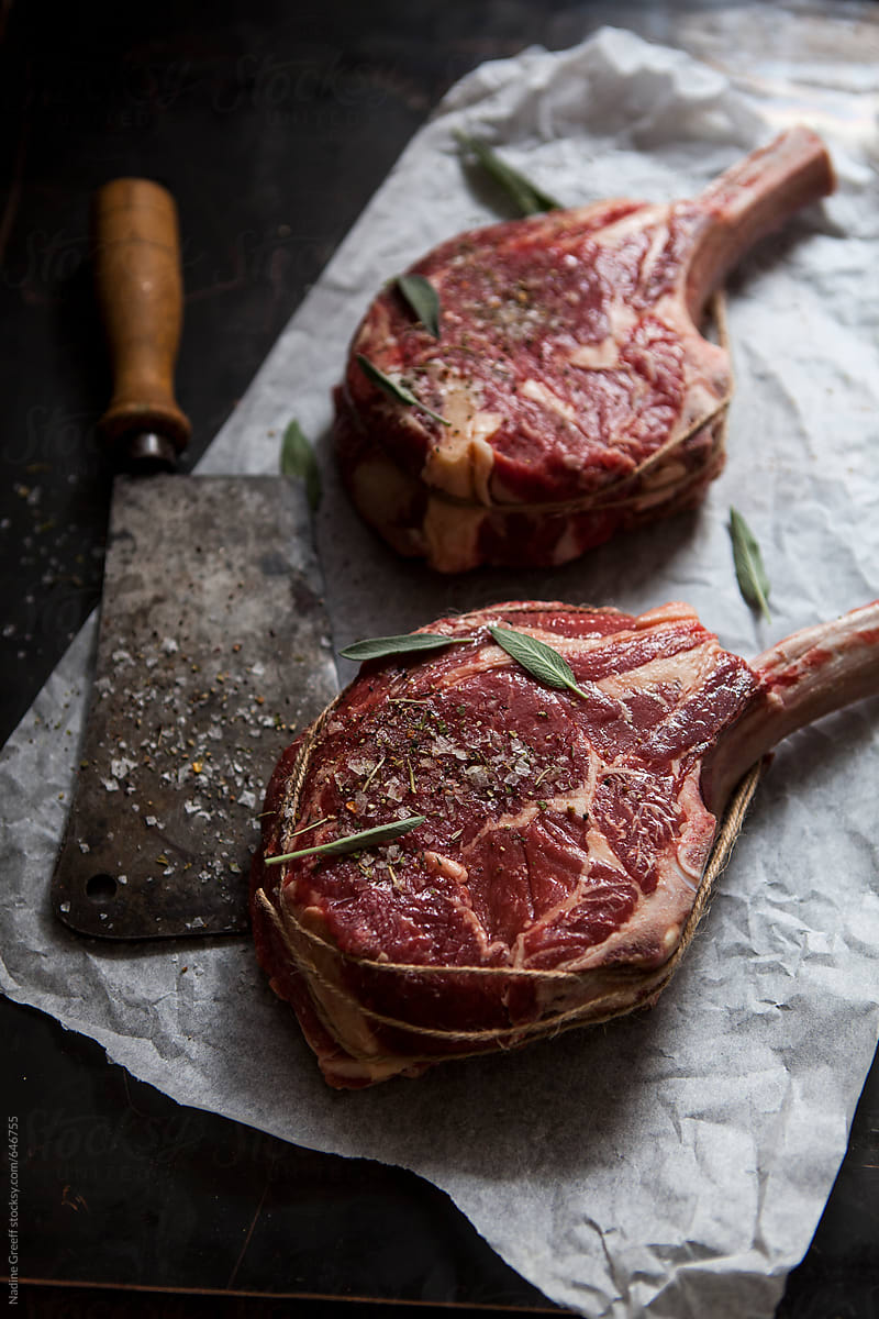 Steak prime rib meat cut . 