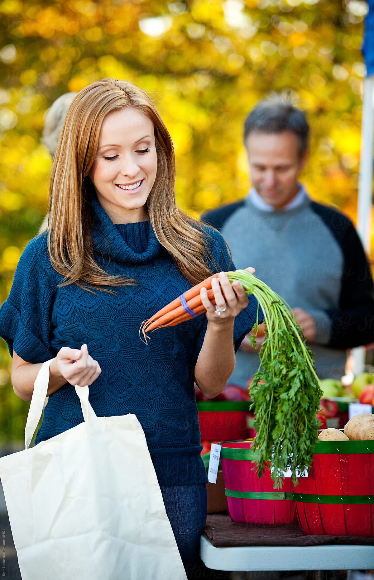 Farmer\'s Market: Deciding on Buying Carrots