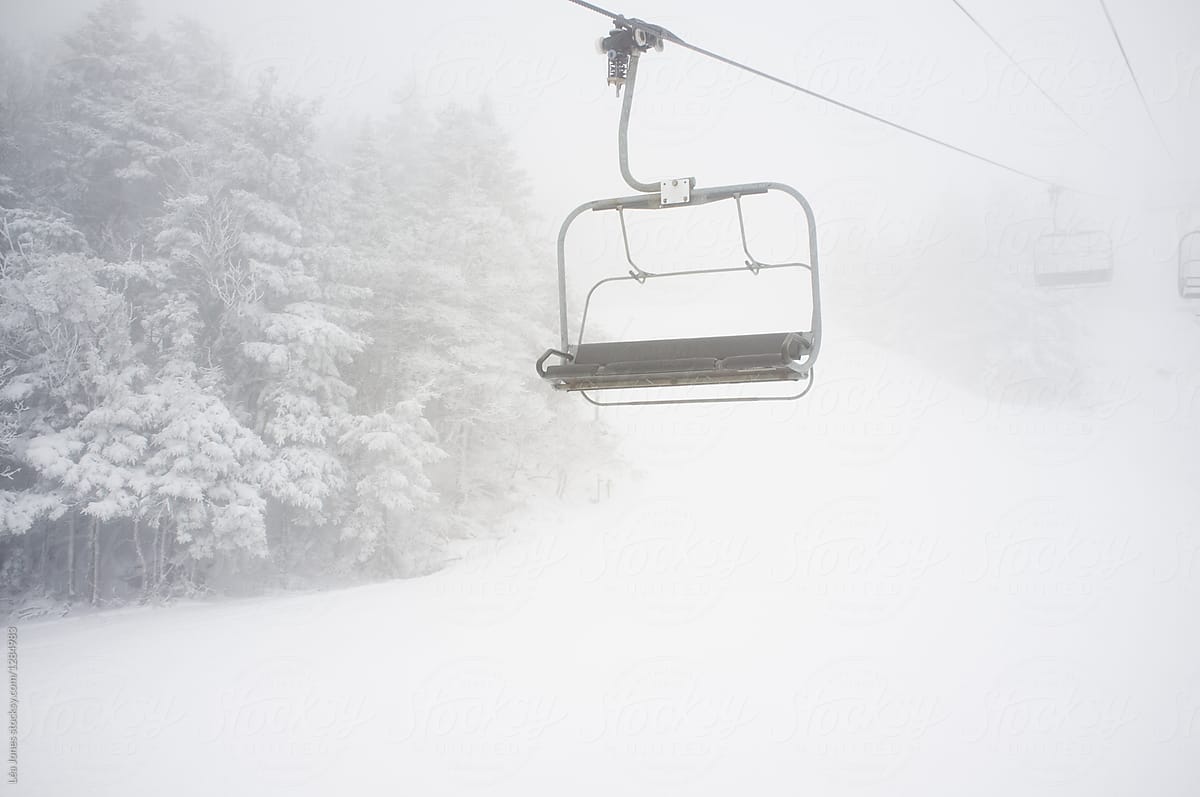 empty ski chairlift