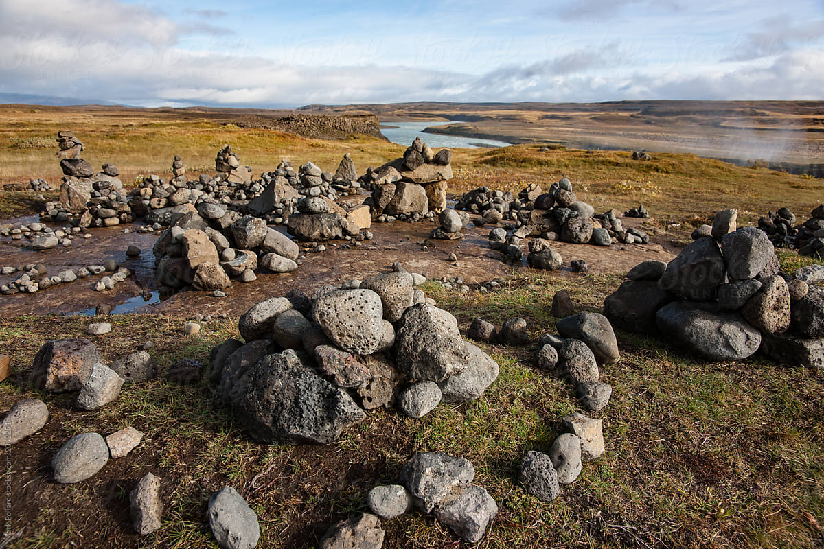 Cairns in Icelandic Plains