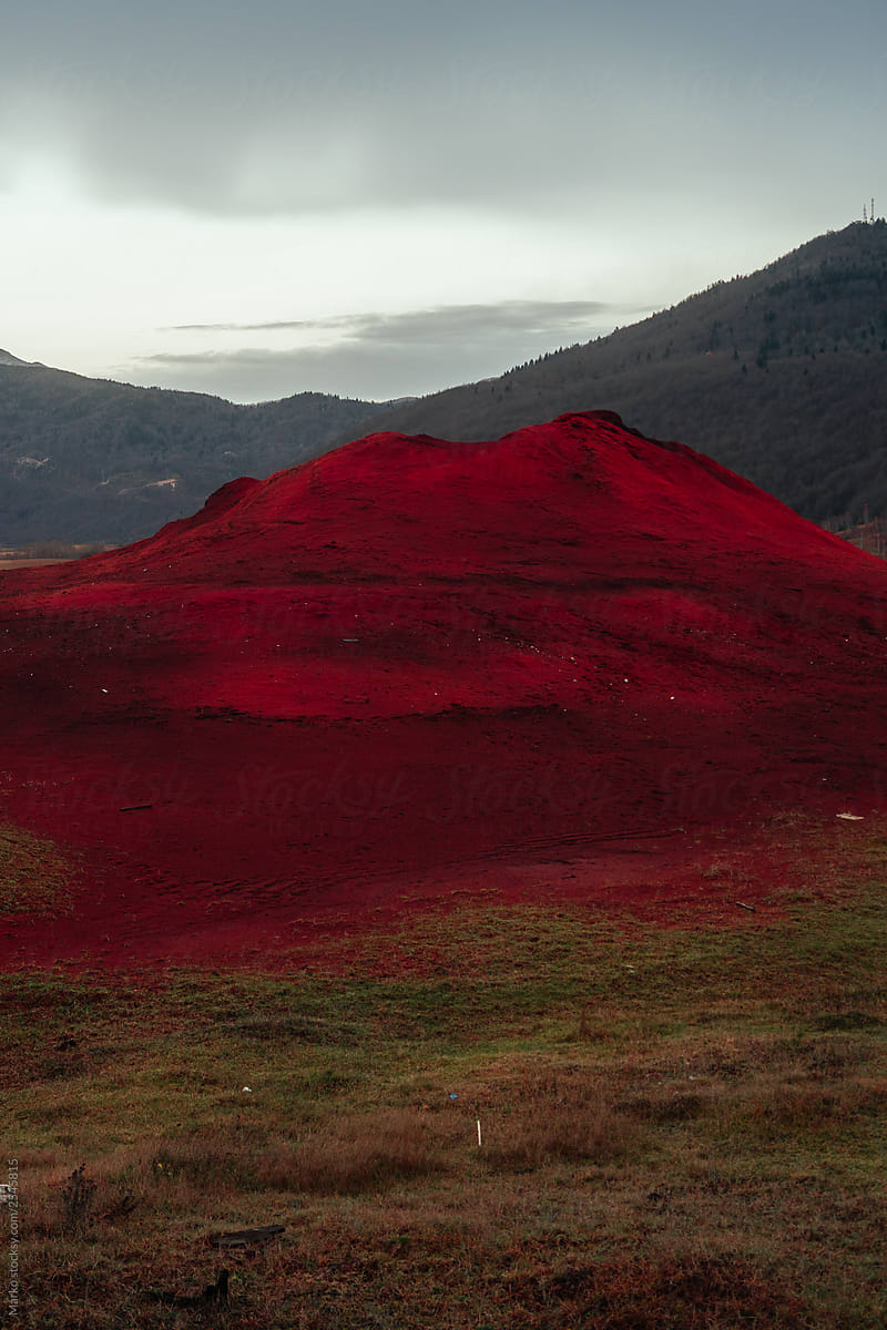 Red mountain soil earth weird nature