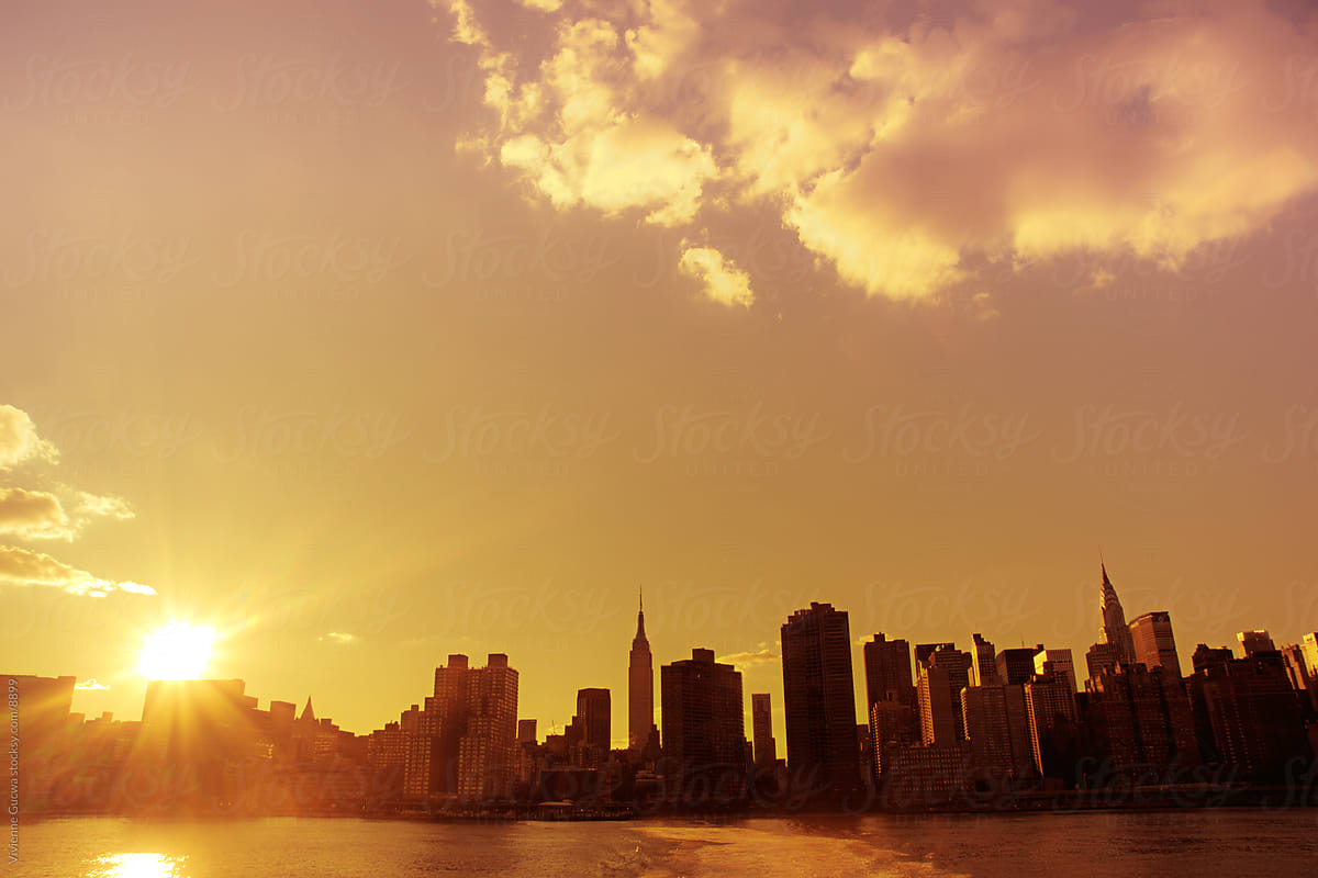Sunset Over the Midtown Manhattan Skyline