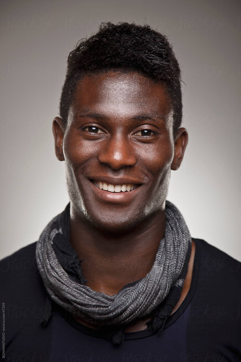 Portrait Of A Normal Black Man Smiling | Stocksy United