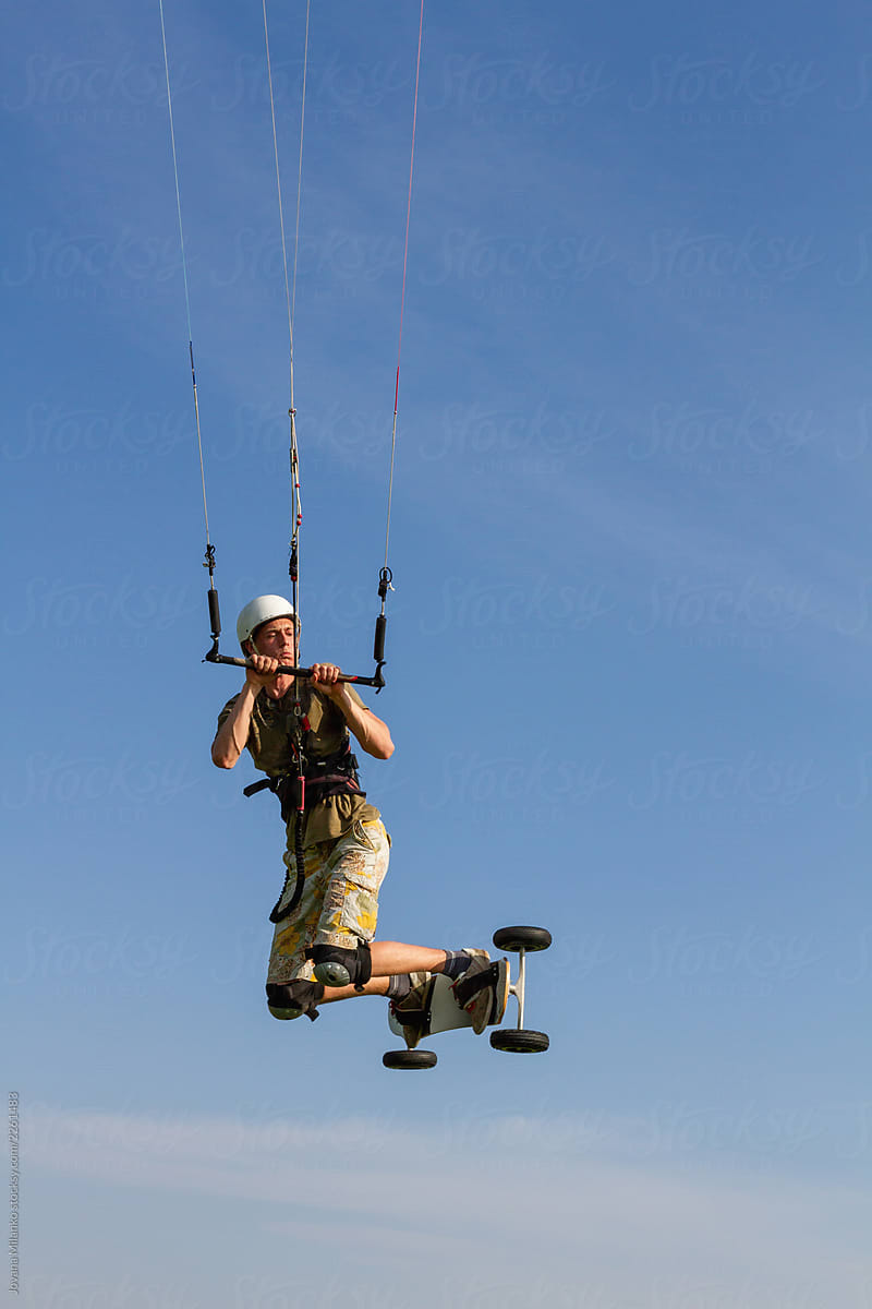 Kiteboarder jump