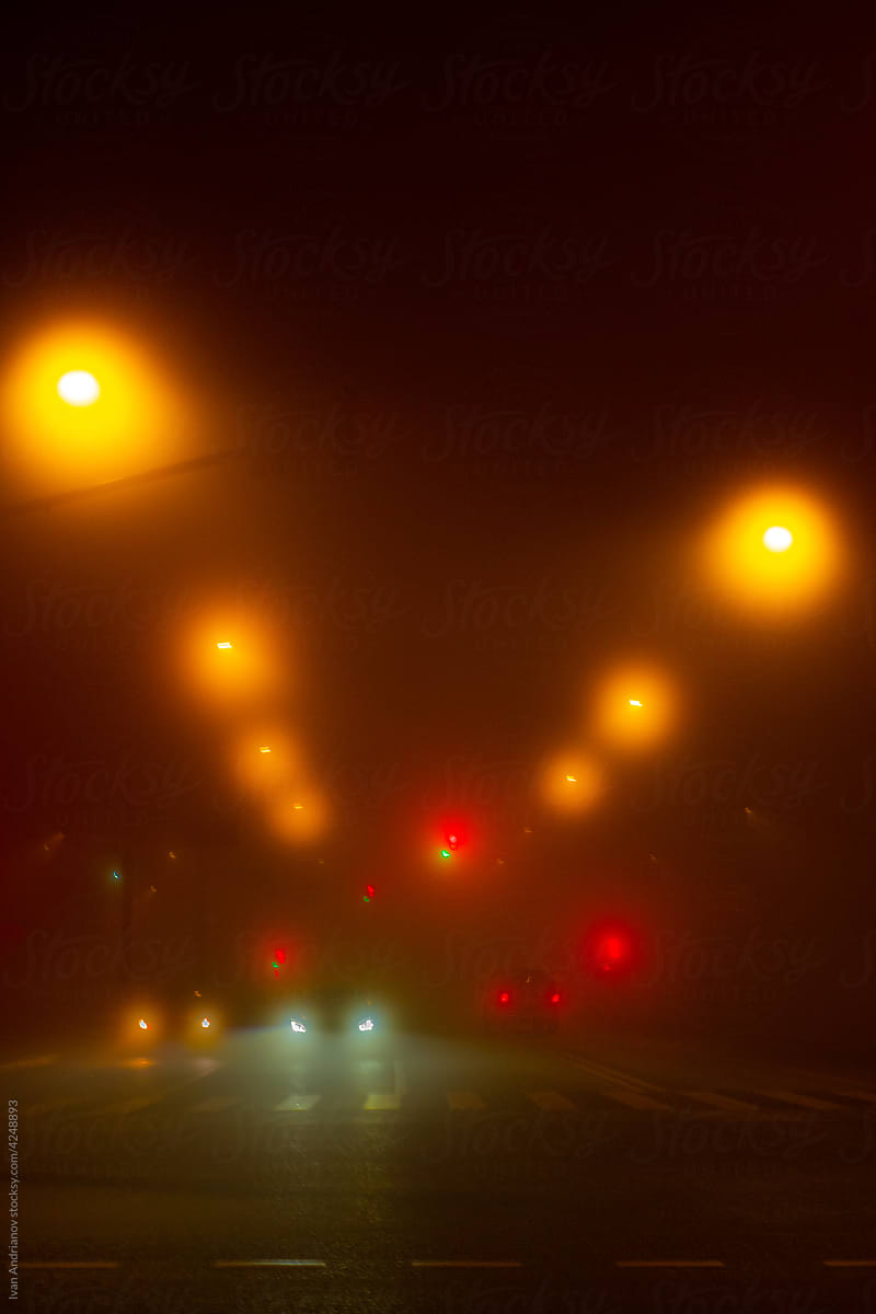 Mist Glowing Fog In City