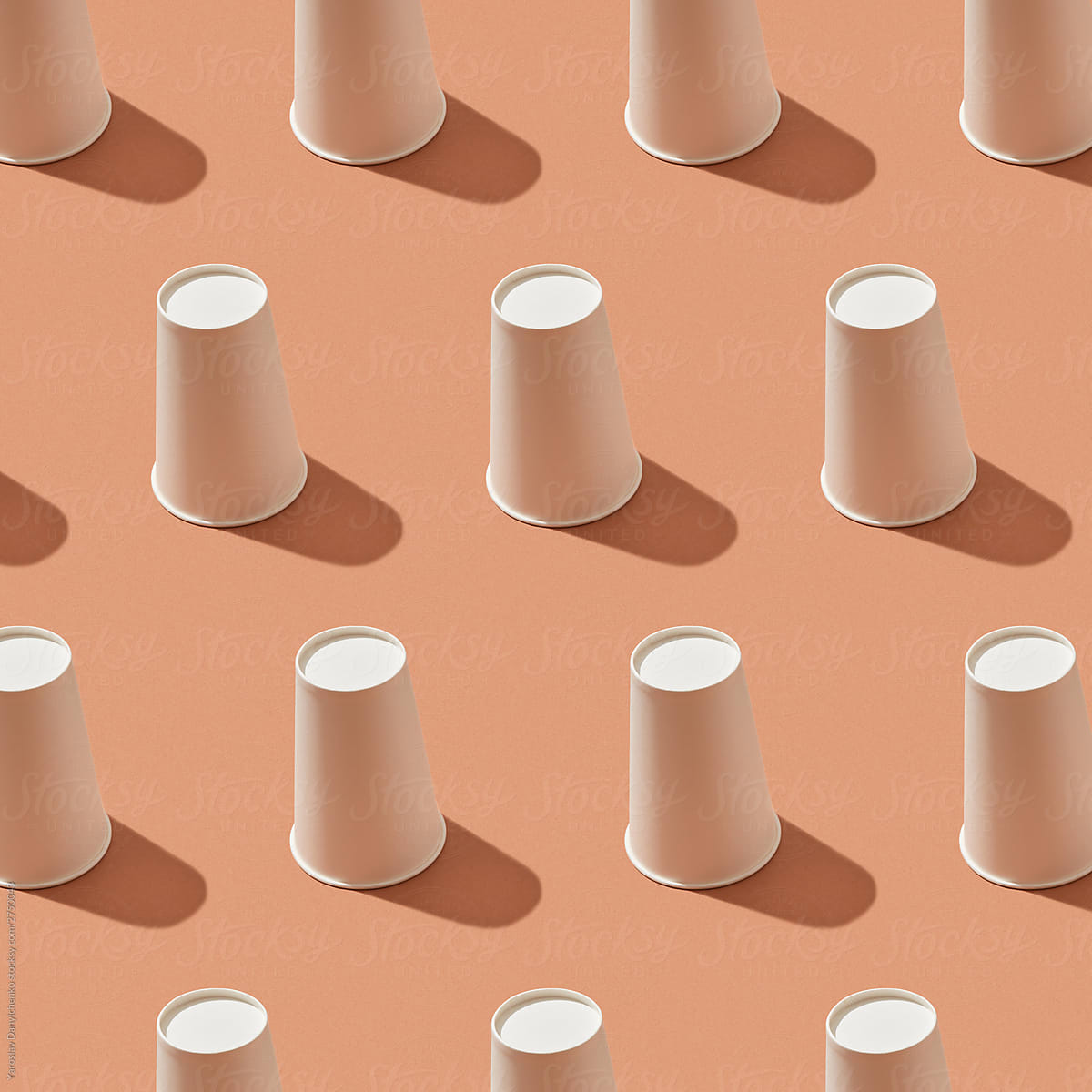 Inverted paper cups pattern.