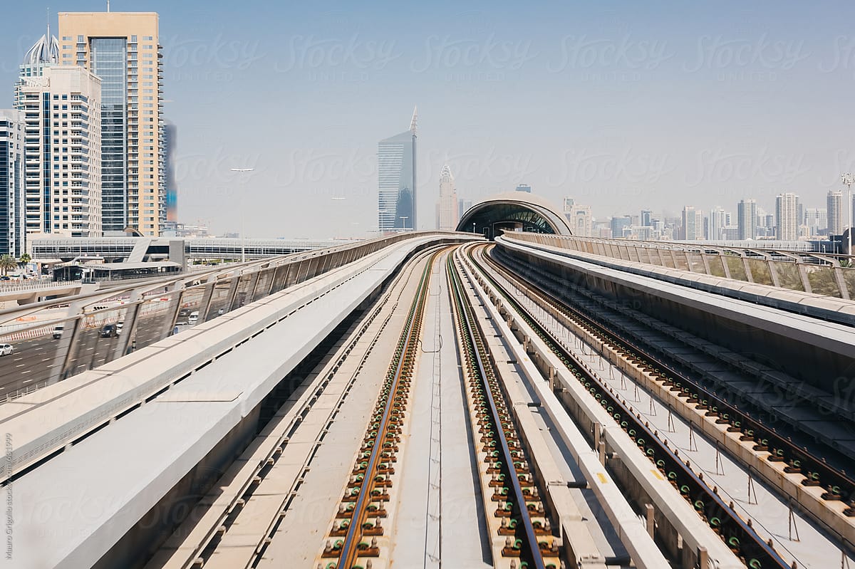 Railway in Dubai. United Arab Emirates.