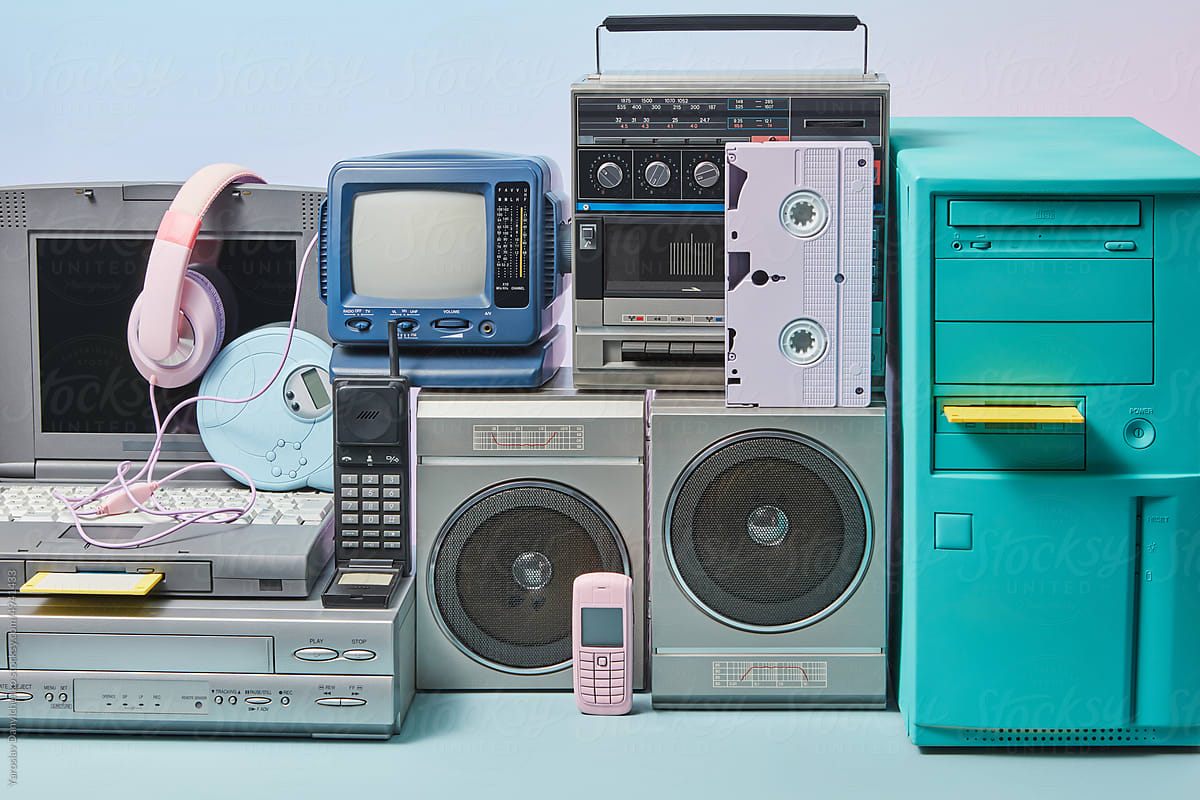 Various devices popular in the 90s.
