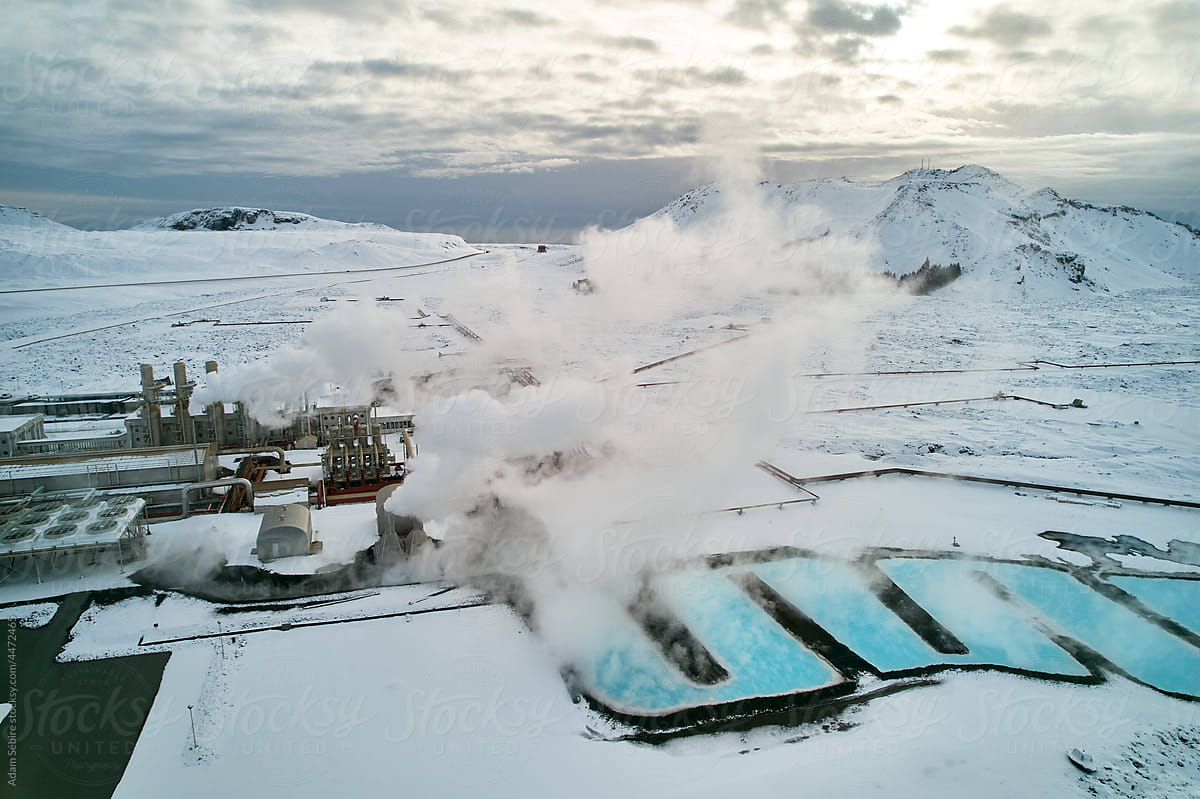 Geothermic energy - volcanic heat power generator facility, Iceland