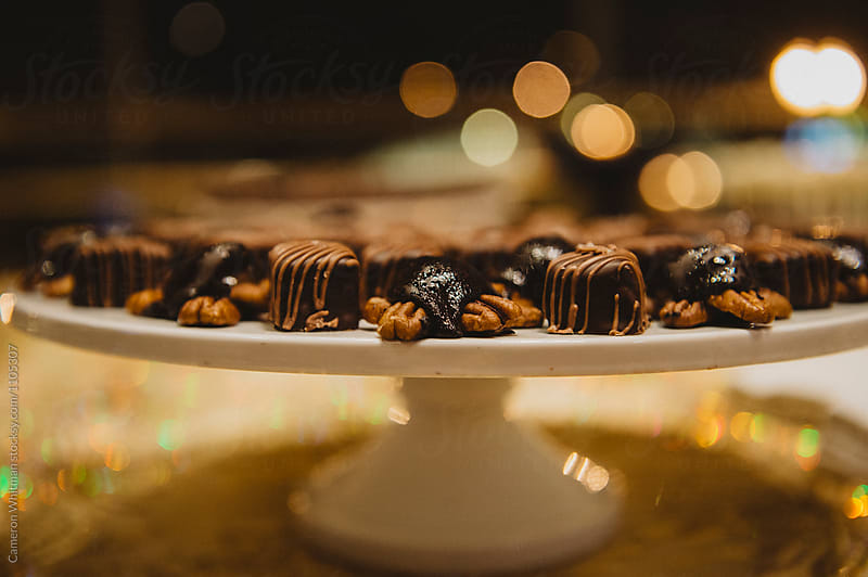 Chocolate Truffles on a platter