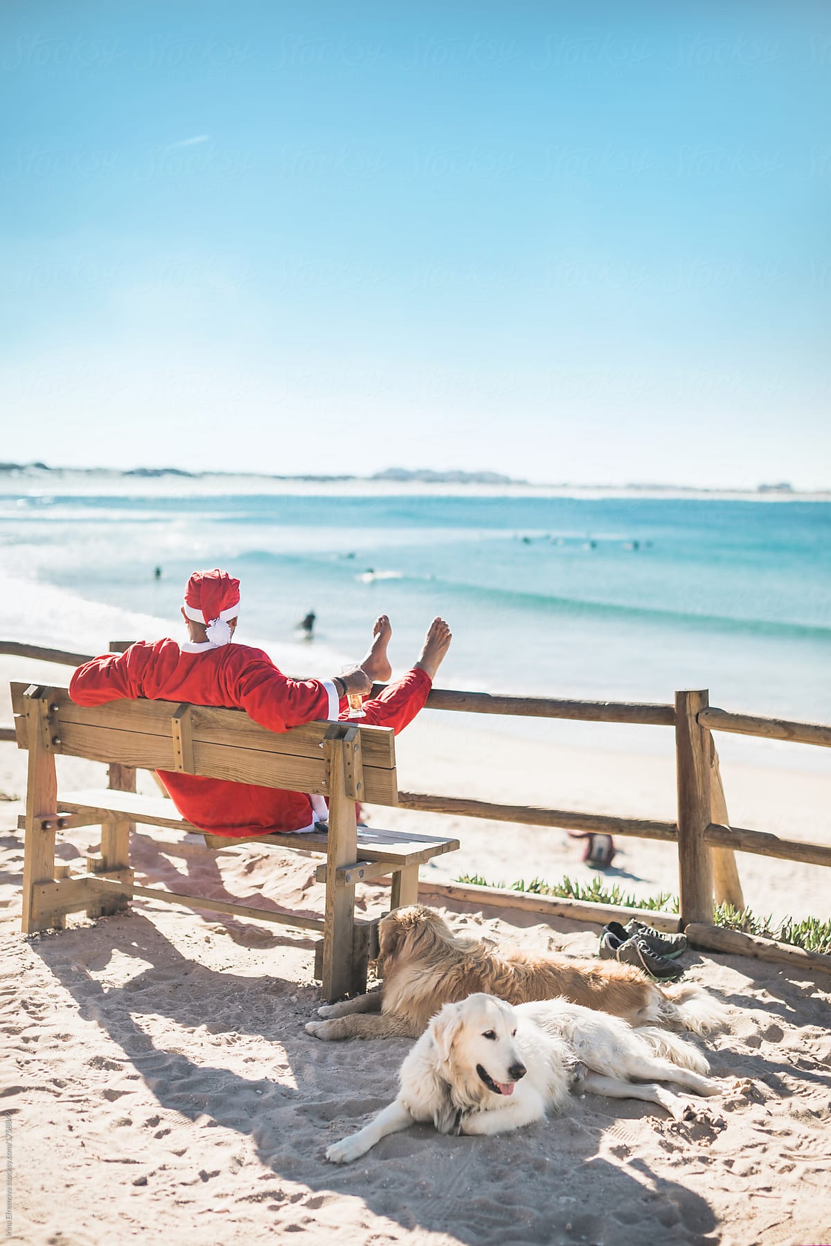 Santa on vacation. Or 26th of December