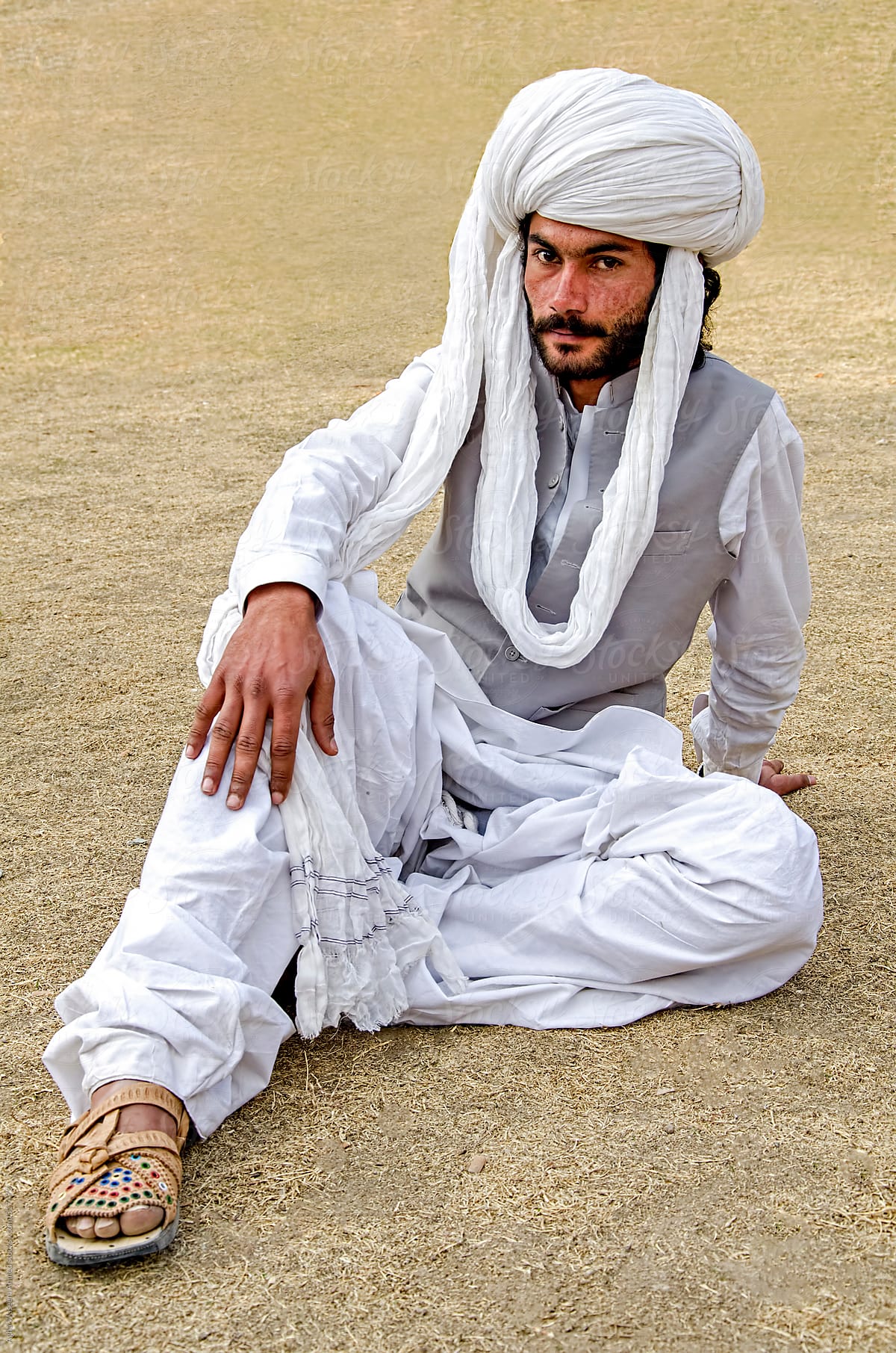 A typical Maree Tribal Baloch young man in his traditional attire !