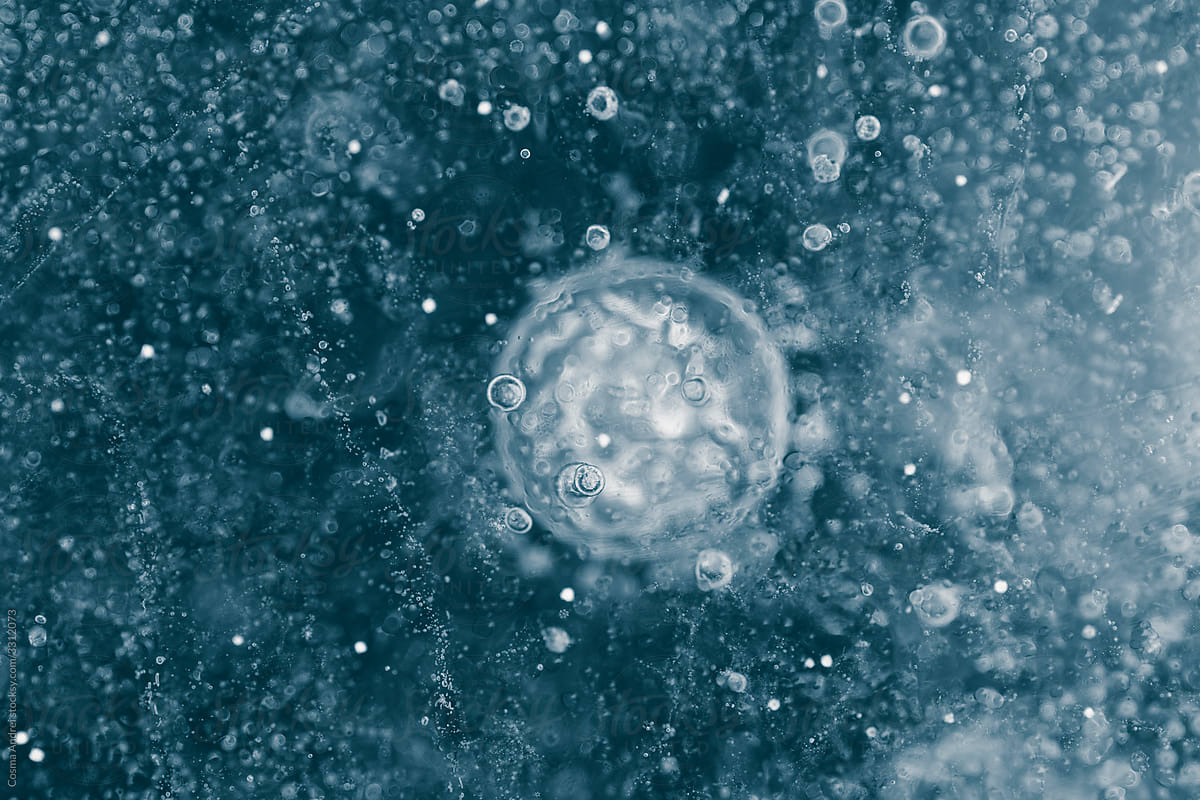 Abstract ice bubble background