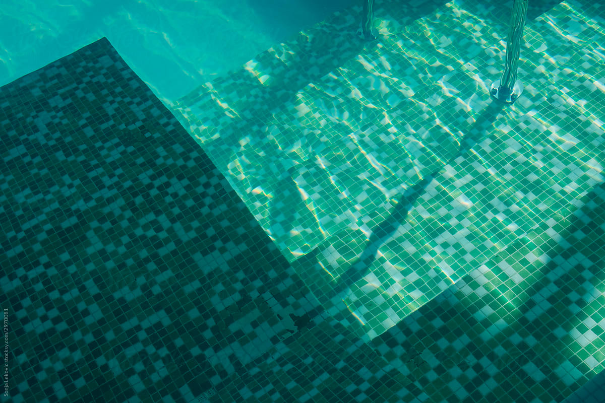 mint green swimming pool background