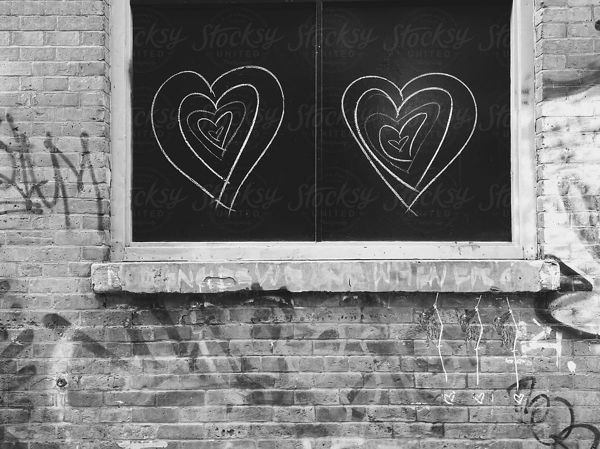 Heart shaped graffiti