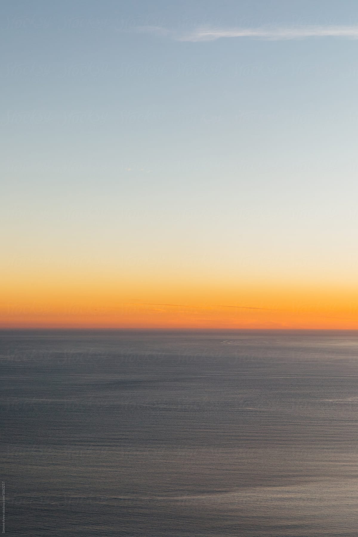 Sunset over the Pacific Ocean in California