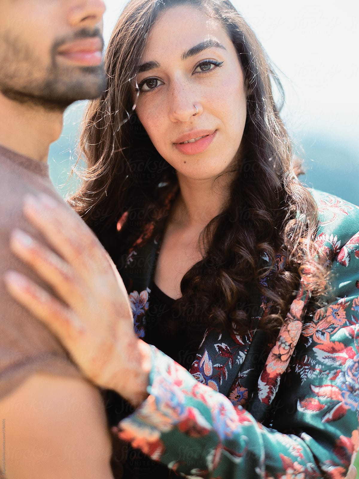 A Portrait Of A Loving Couple And A Girl Looking At The Camera Del Colaborador De Stocksy 0889