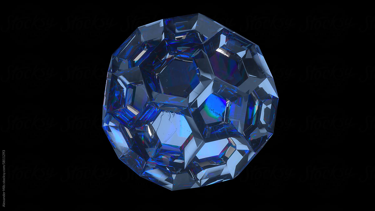 Blue Abstract Crystal Ball