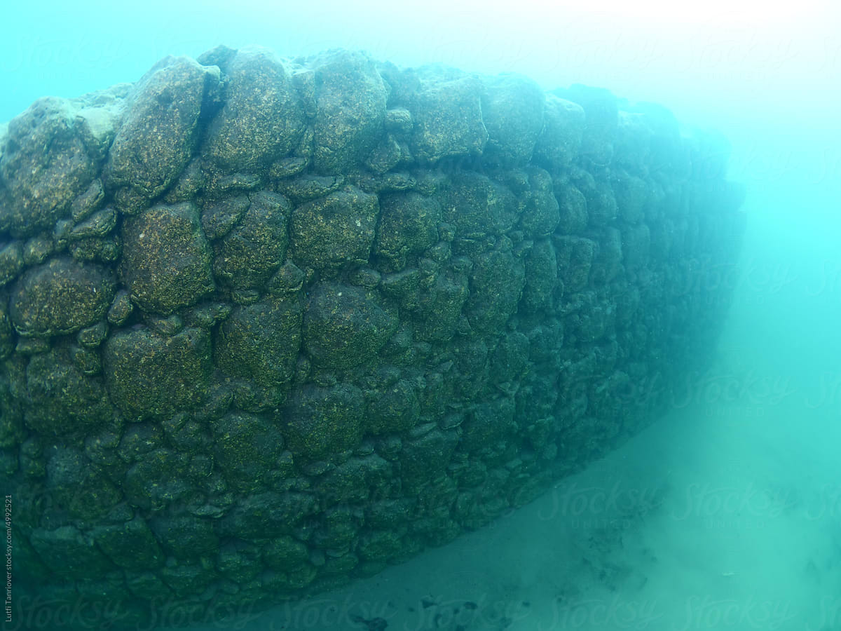 old historic urartian ruins underwater