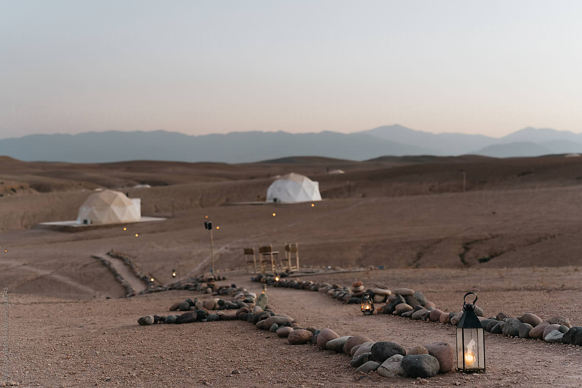 Elegant camping in the desert