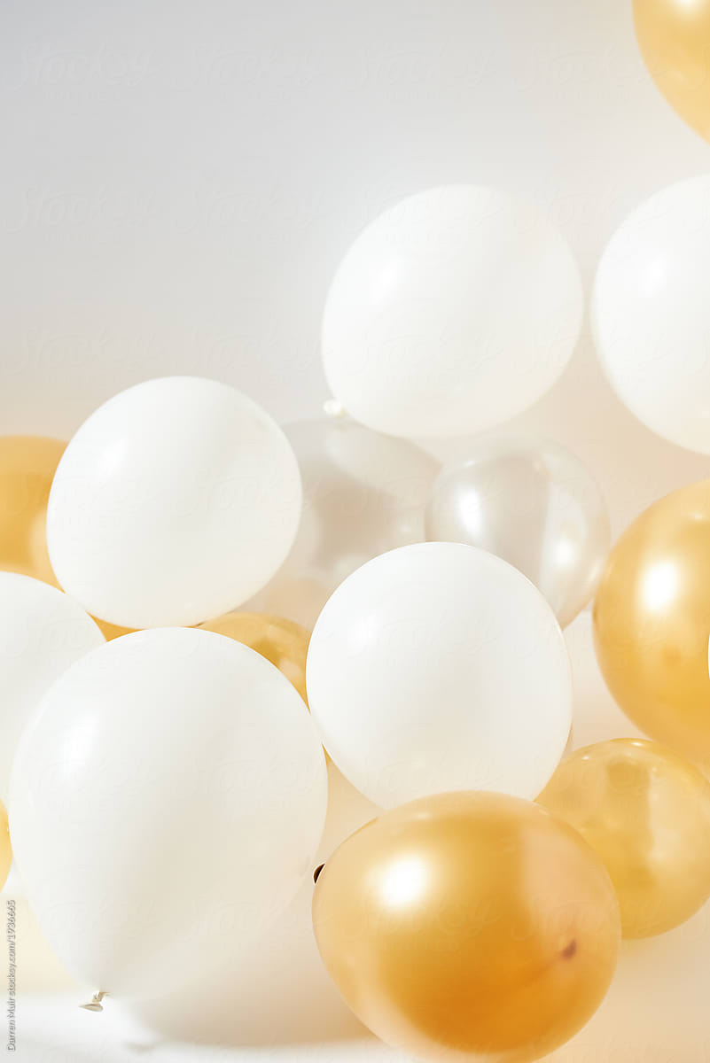Balloons on a white background.
