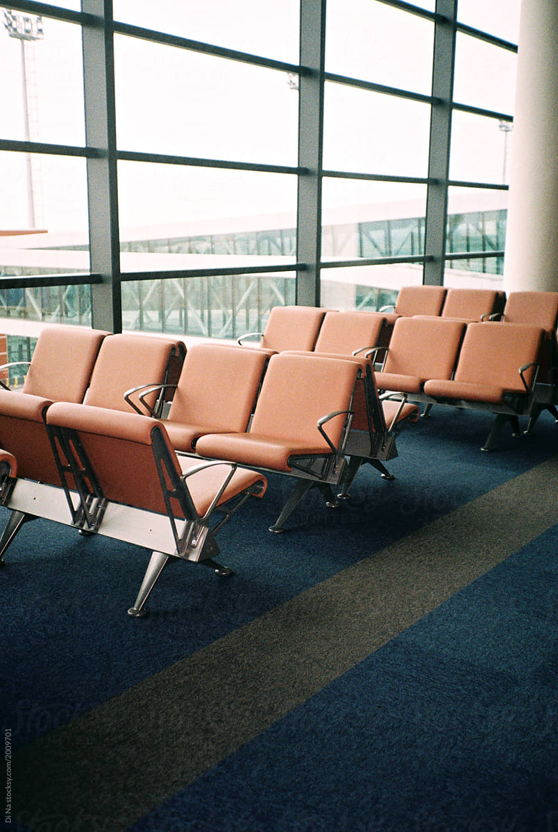Empty airport seats