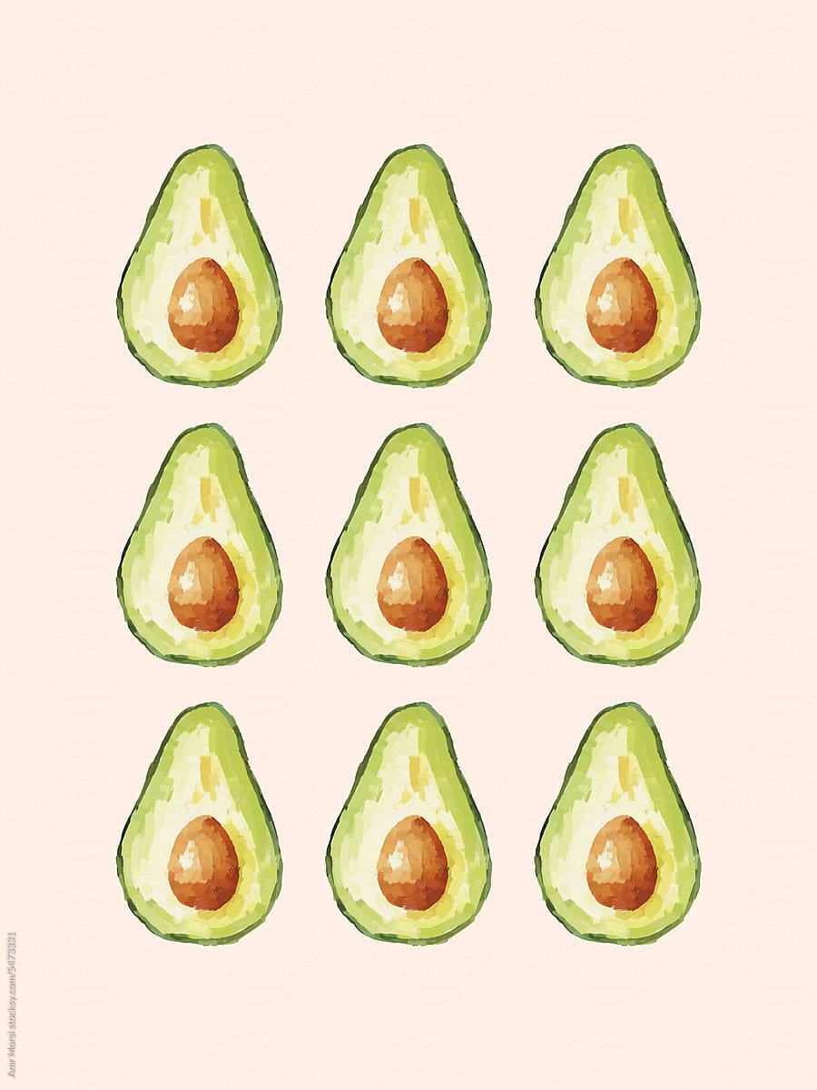 avocado pattern illustration