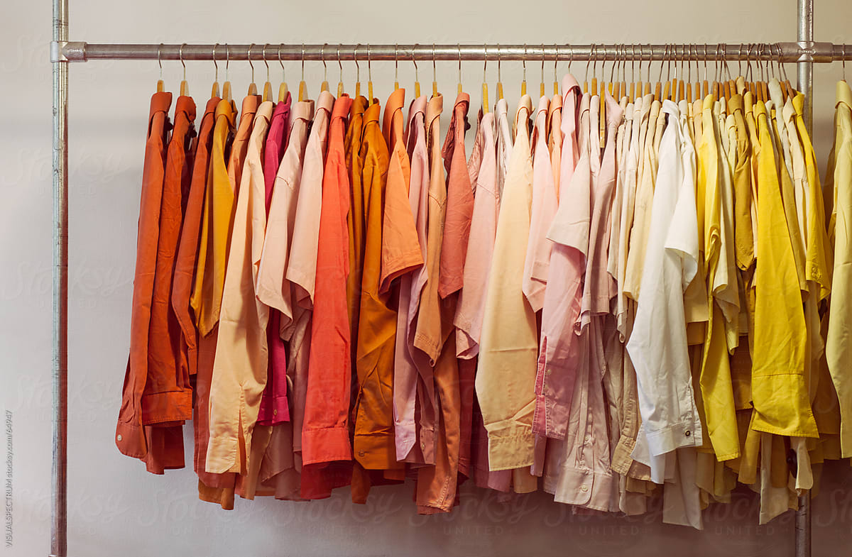 Clothing Rack with Shirts