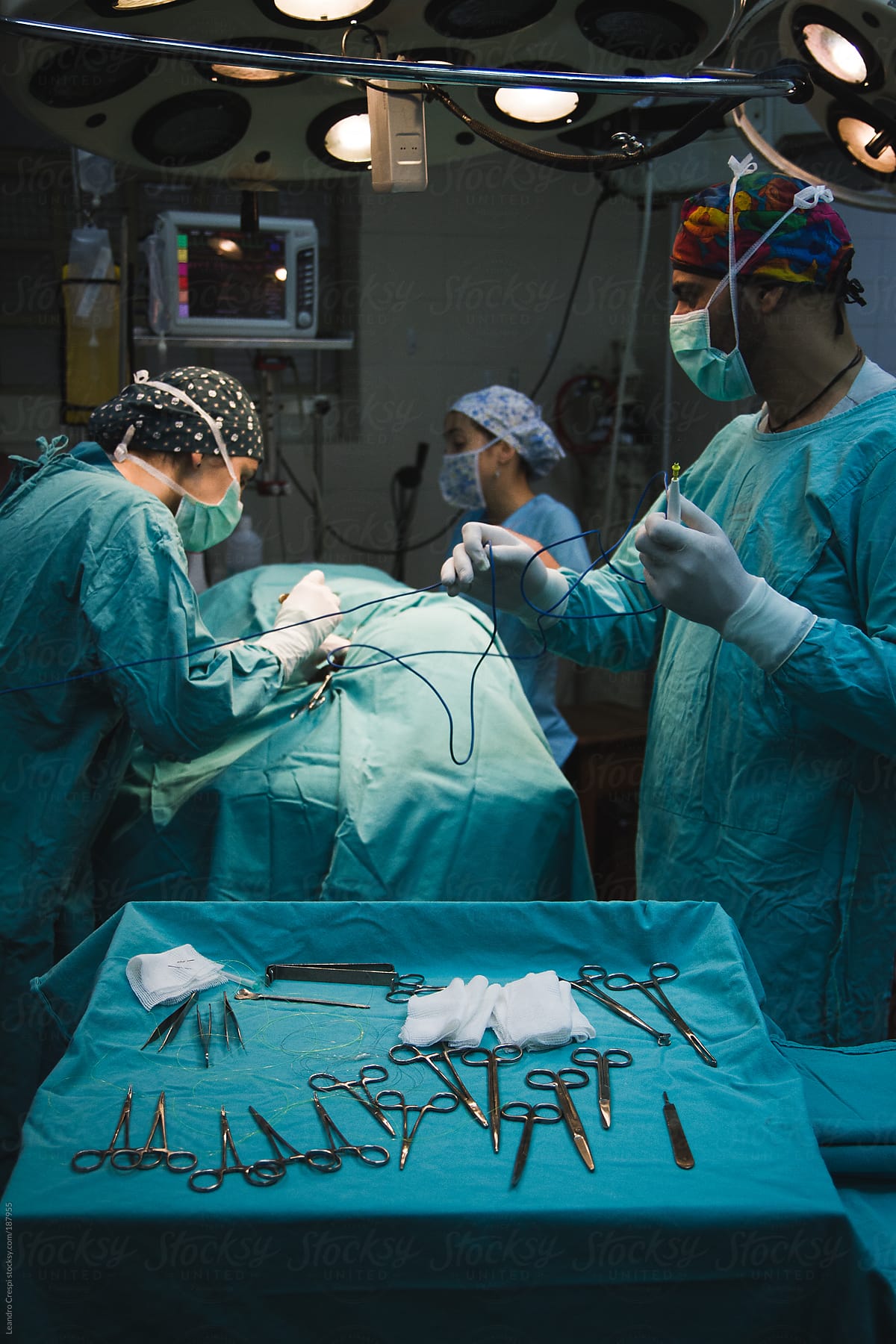Medical team performing surgery
