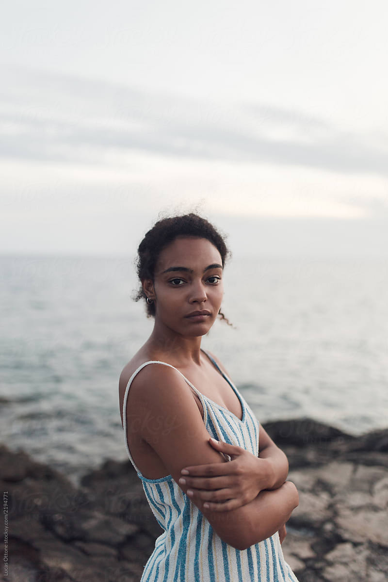 Multiracial Woman And The Sea By Stocksy Contributor Lucas Ottone Stocksy 