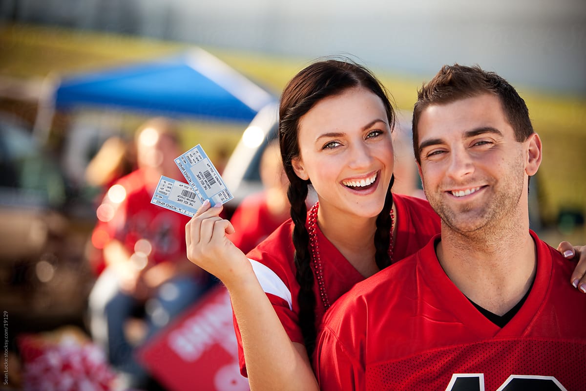 Tailgating: Cute Couple Ready to Attend Game