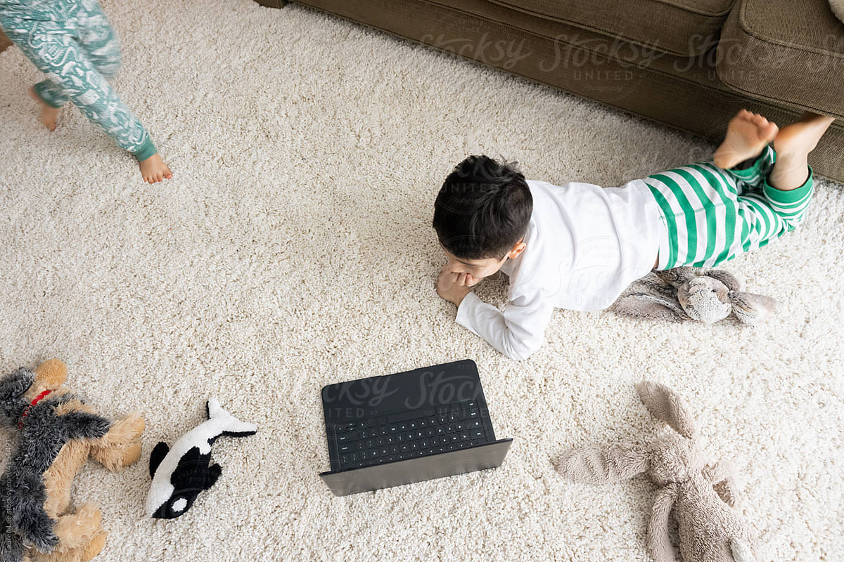 Kids doing video chat on computer