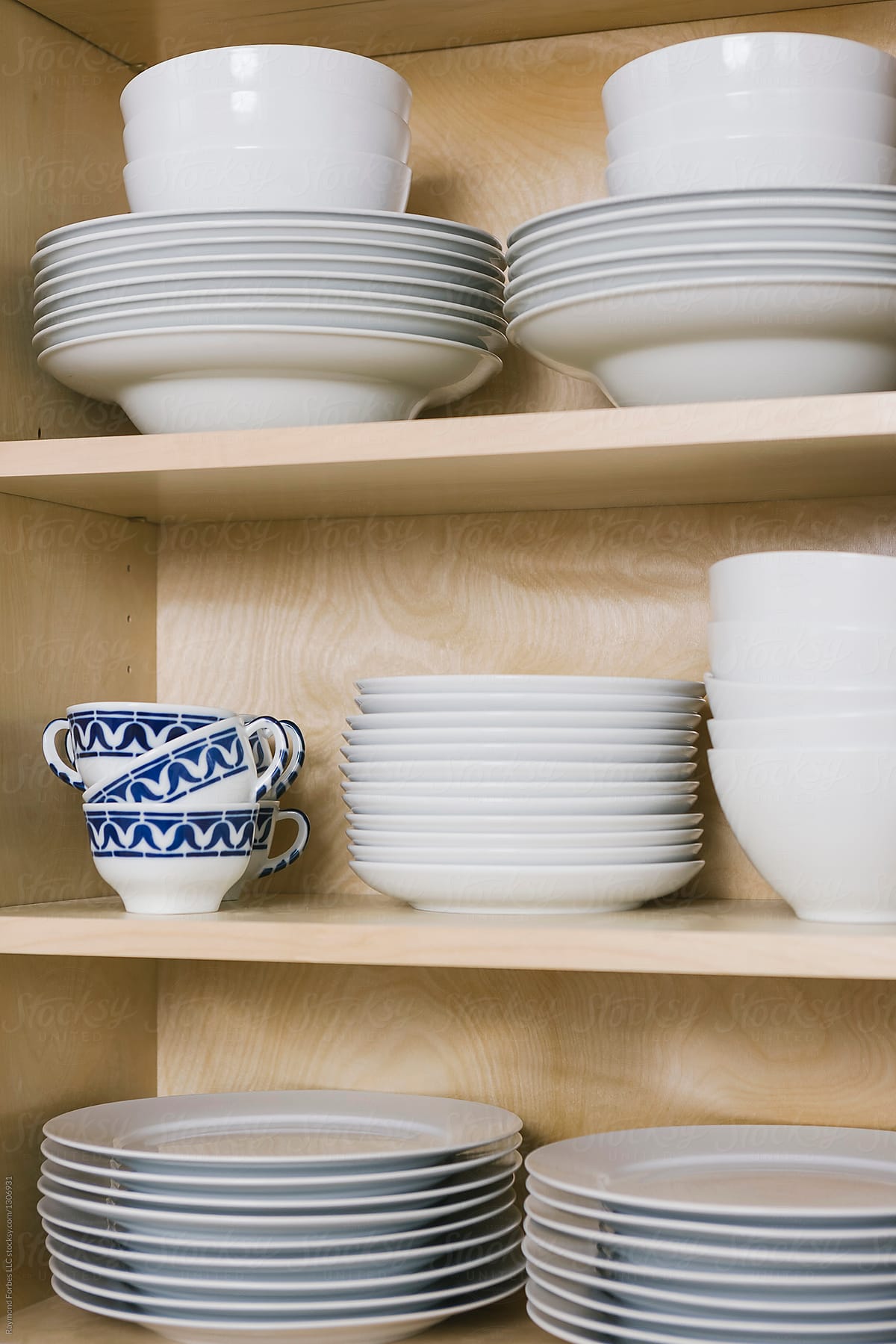 Kitchen Cabinet with Dishware