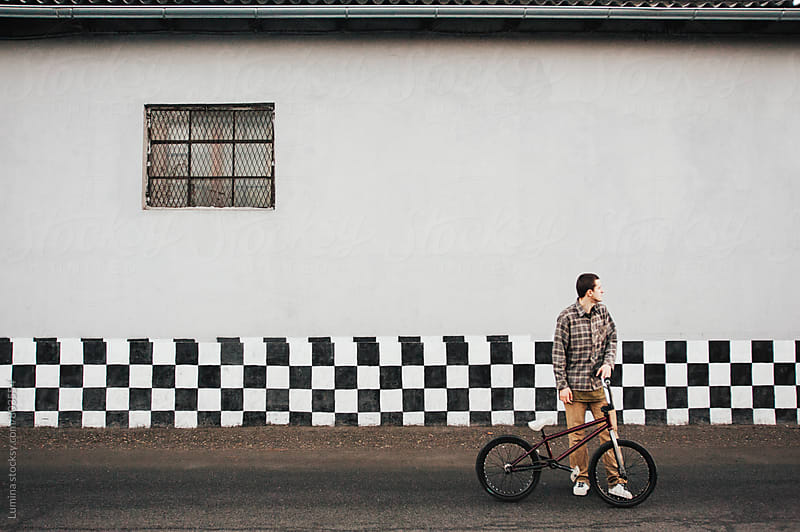 Man With His BMX Bike