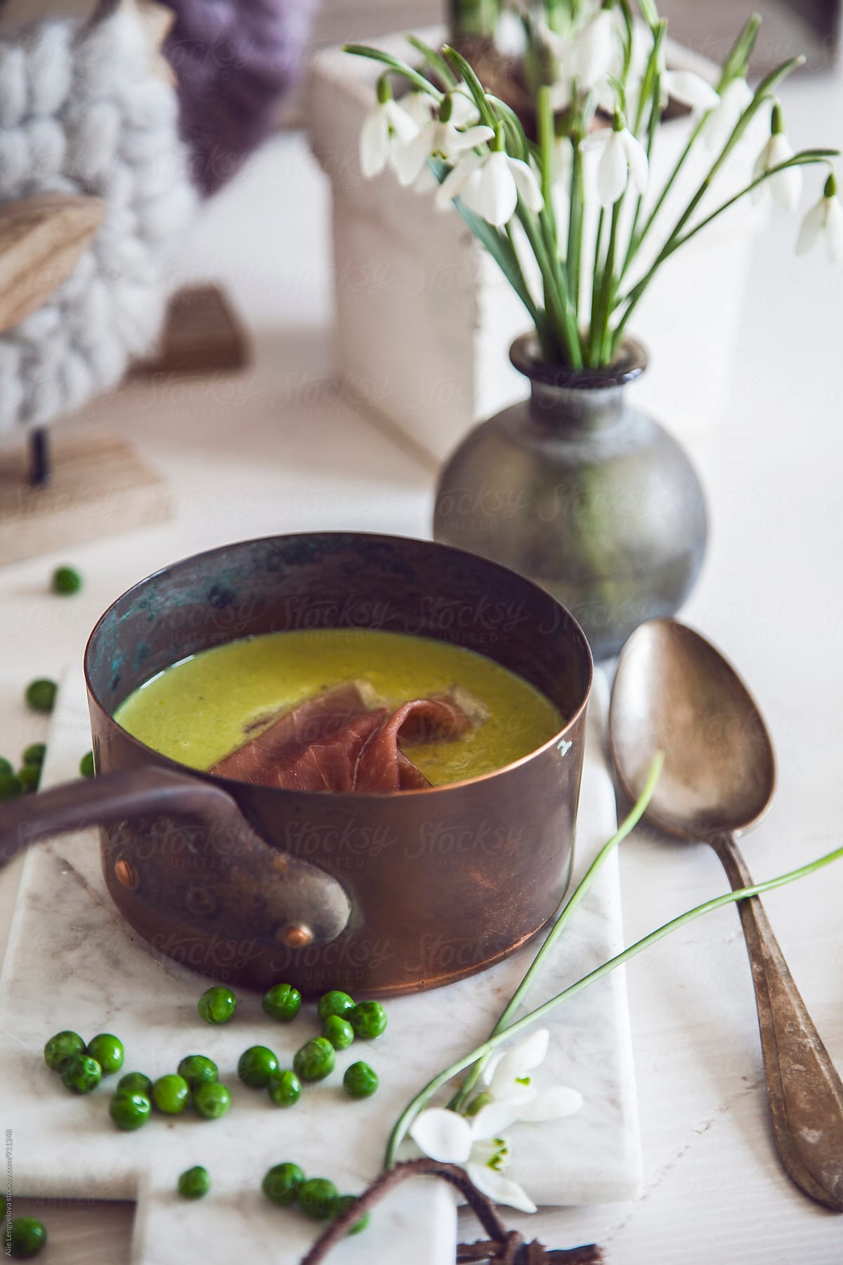Healthy Easter Soup with Green Beans and Ham
