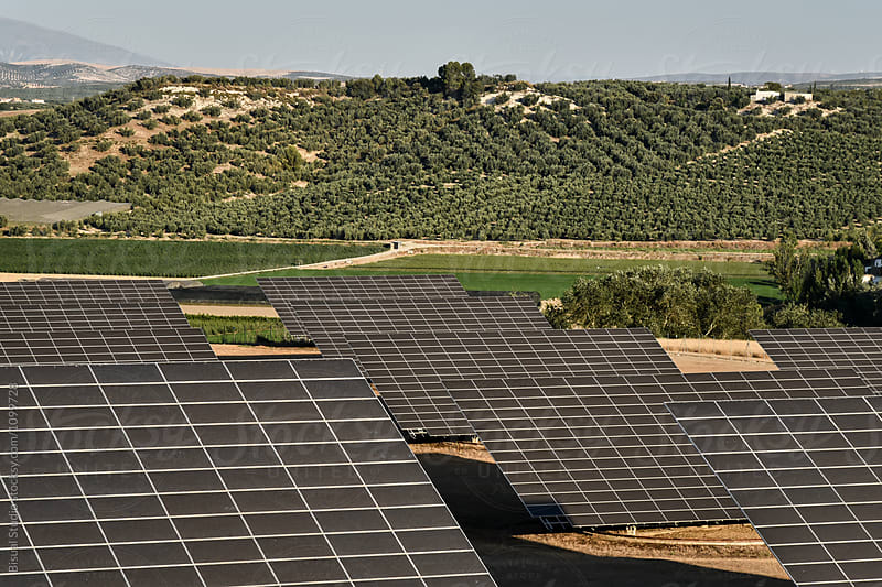 Field of solar panels, Andalusia, Spain